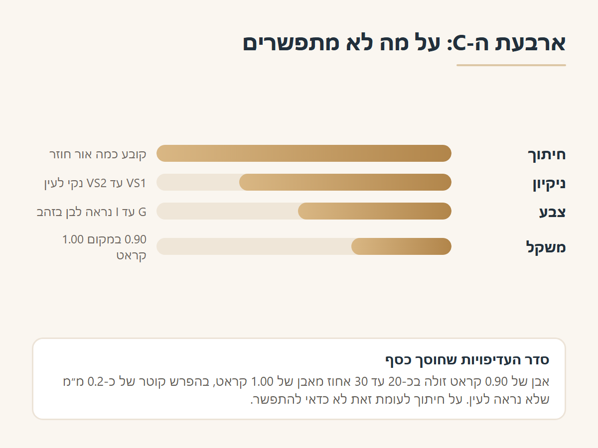 סדר העדיפויות בארבעת ה-C של יהלום
