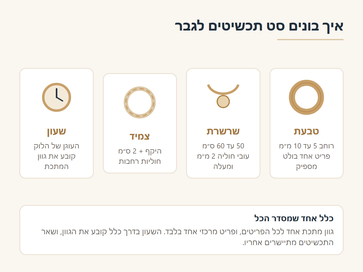 בניית סט תכשיטים לגבר