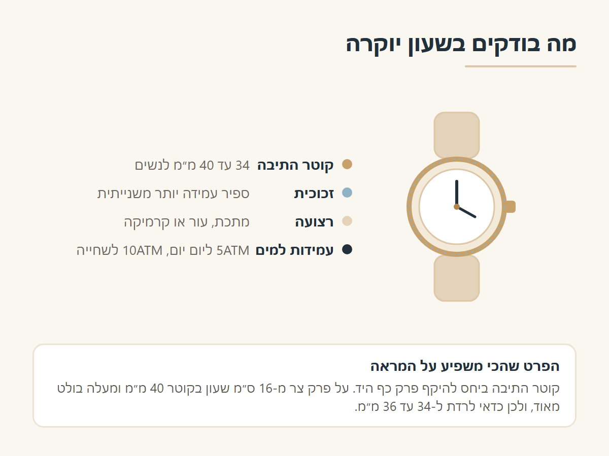 מה בודקים בשעון יוקרה